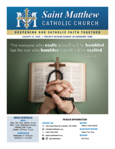 View the August 31 Bulletin
