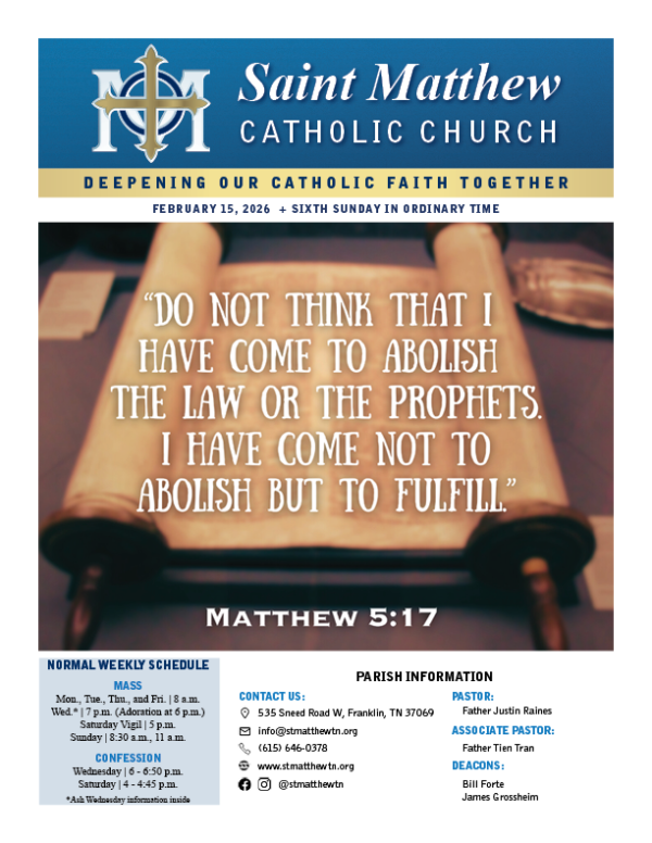 View the Feb 15 Bulletin