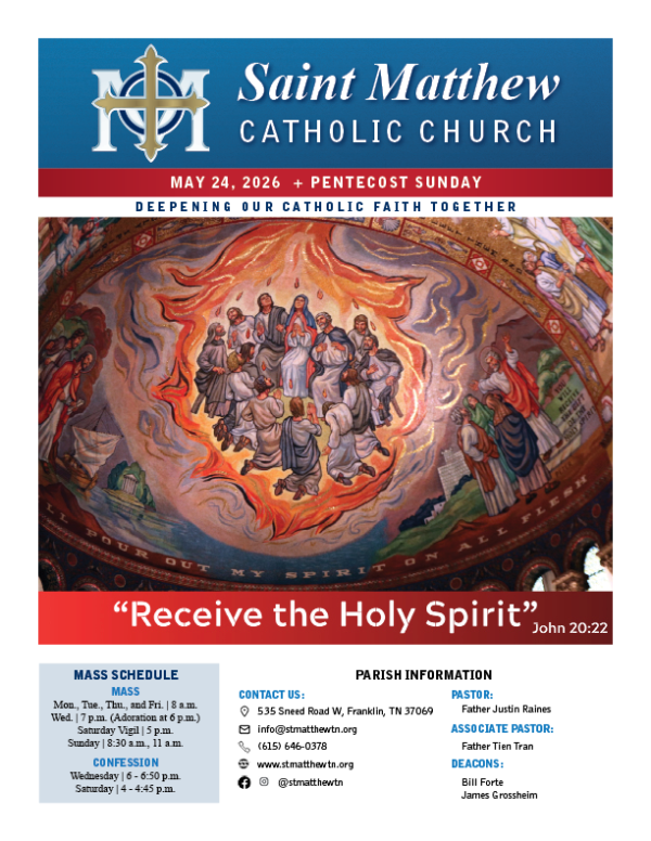 View the May 24 bulletin