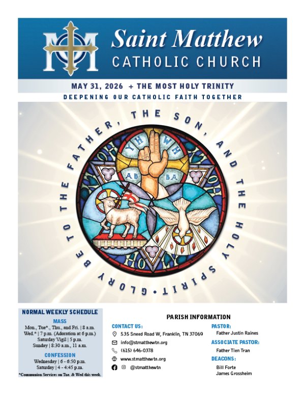 View the May 31 bulletin