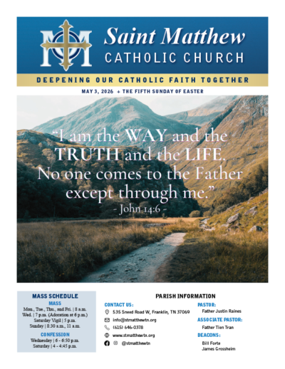 View the May 3 bulletin