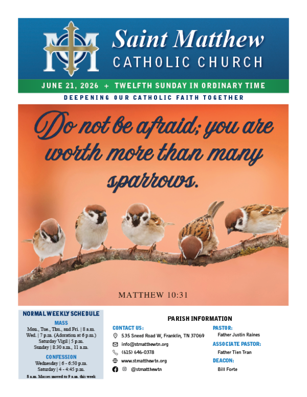 View the June 21 bulletin