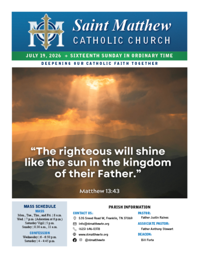 View the July 19 bulletin