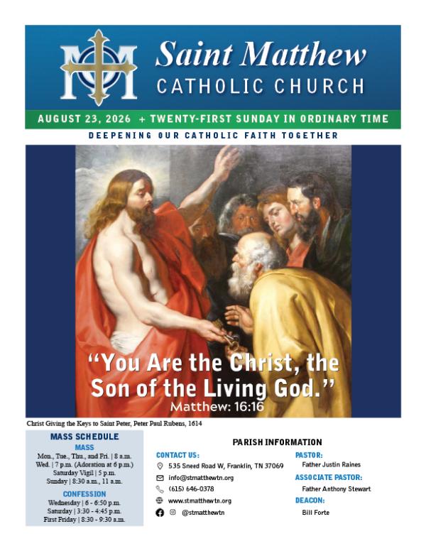 View the August 23 bulletin