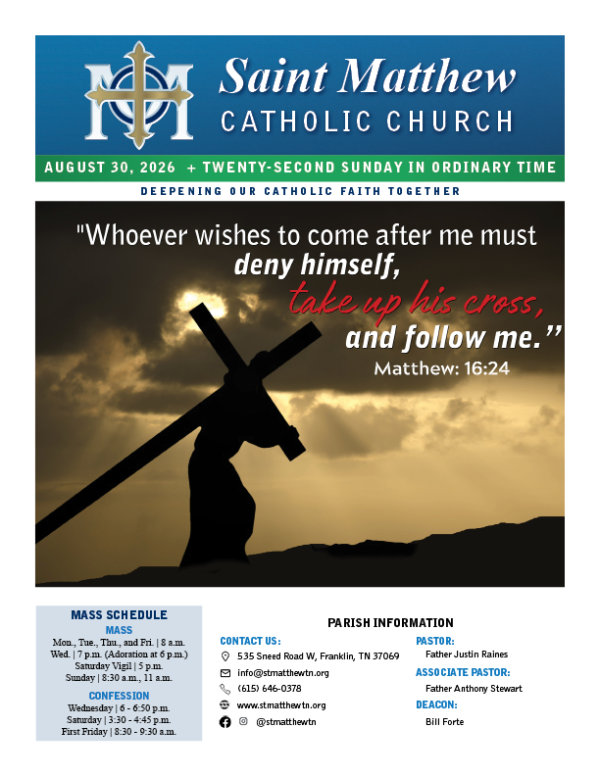 View the August 30 bulletin