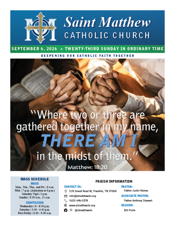 View the September 6 bulletin