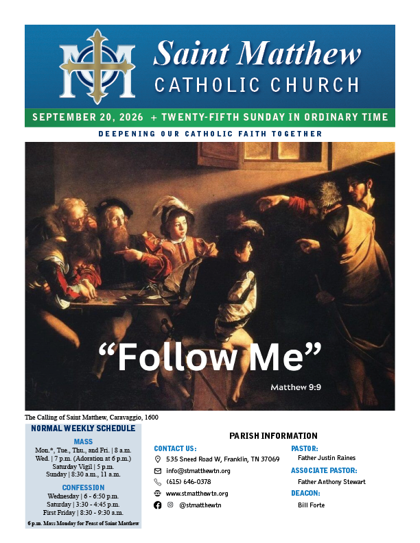 View the September 20 bulletin
